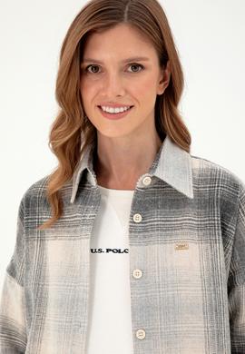 Kadın Gri Uzun Kollu Gömlek - 50297439014