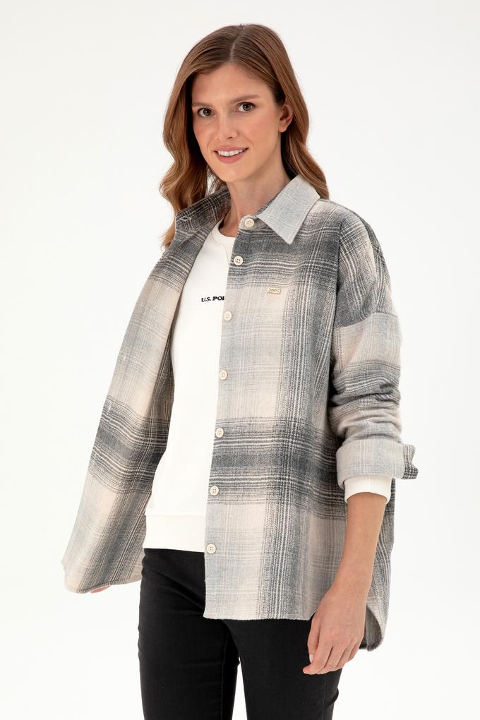 Kadın Gri Uzun Kollu Gömlek