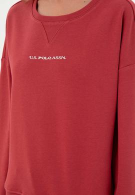 Kadın Vişne Bisiklet Yaka Sweatshirt - 50296945005