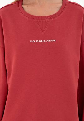 Kadın Vişne Bisiklet Yaka Sweatshirt - 50296945005