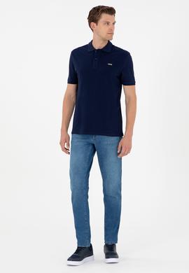 Erkek Lacivert Basic Tişört - 50284641127