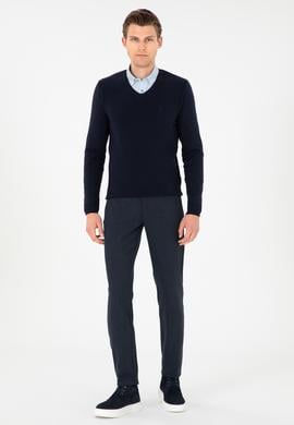 Erkek Lacivert Kanvas Pantolon - 50296149087