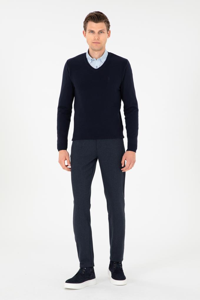 Erkek Lacivert Kanvas Pantolon