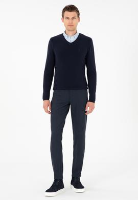 Erkek Lacivert Kanvas Pantolon - 50296149087