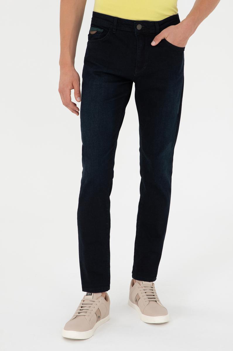 Erkek Koyu Mavi Jean Pantolon