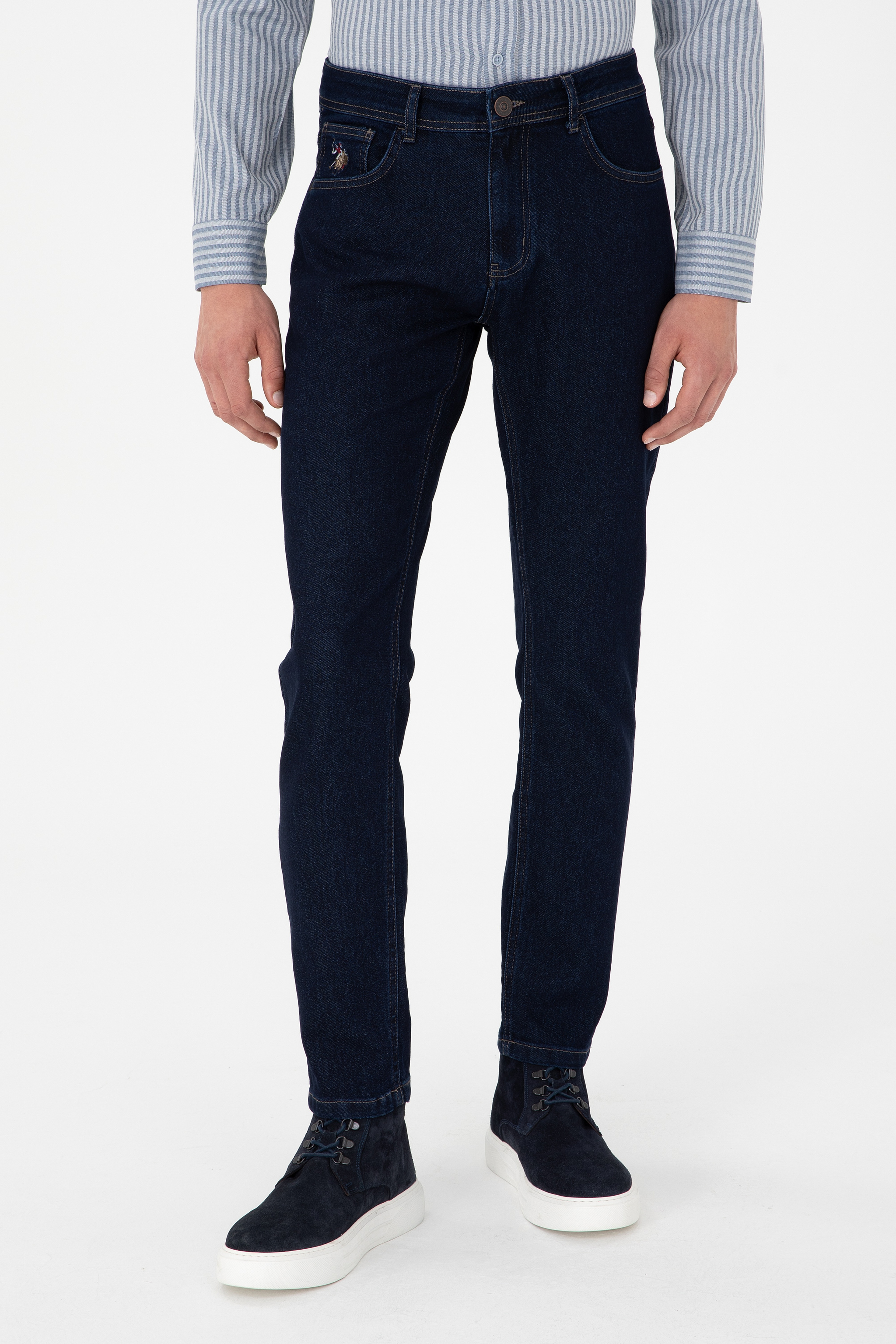Erkek Mavi Slim Fit Jean Pantolon - Image 2