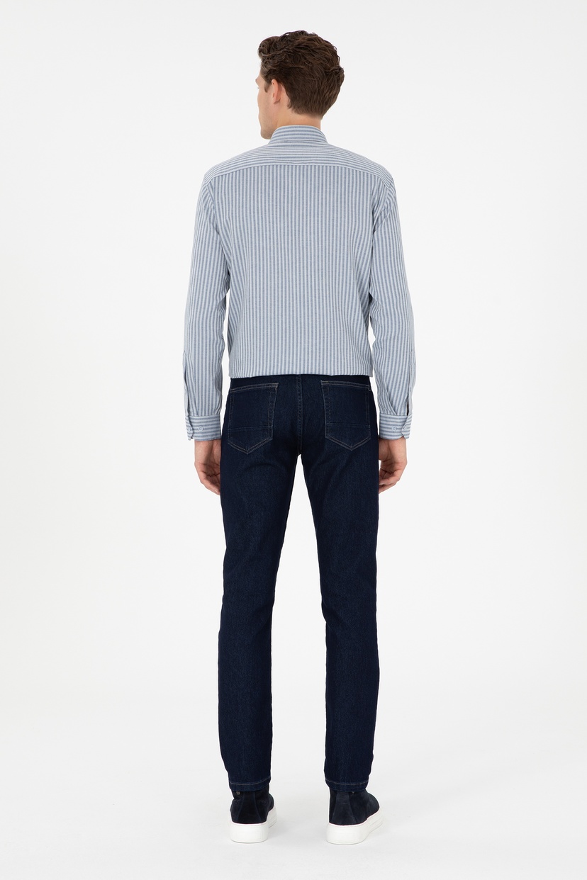 Erkek Mavi Slim Fit Jean Pantolon