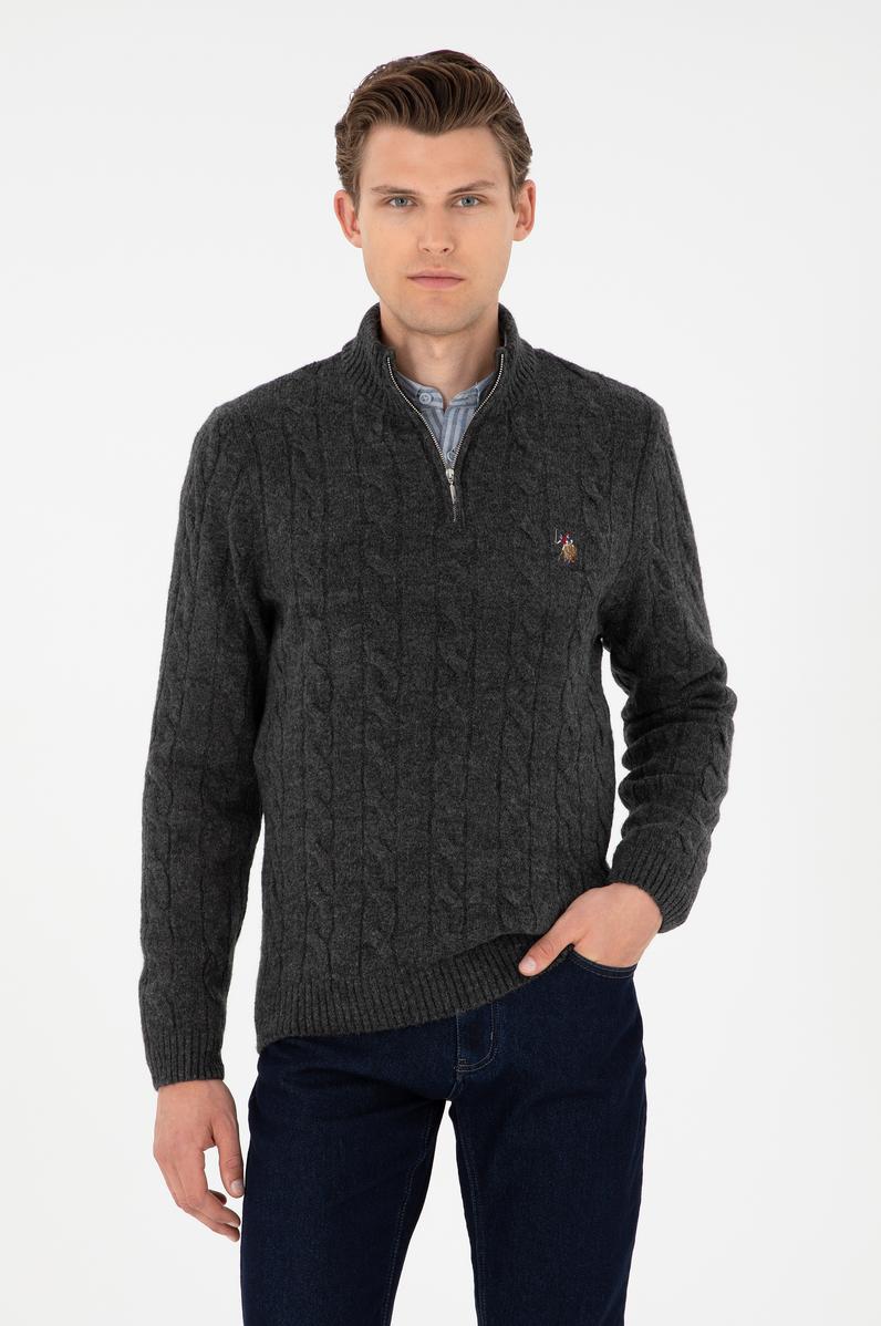 Erkek Antrasit Melanj Kazak