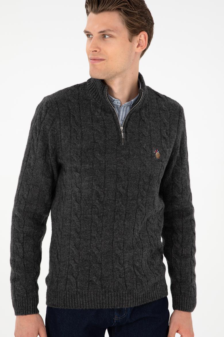 Erkek Antrasit Melanj Kazak - 50293140017