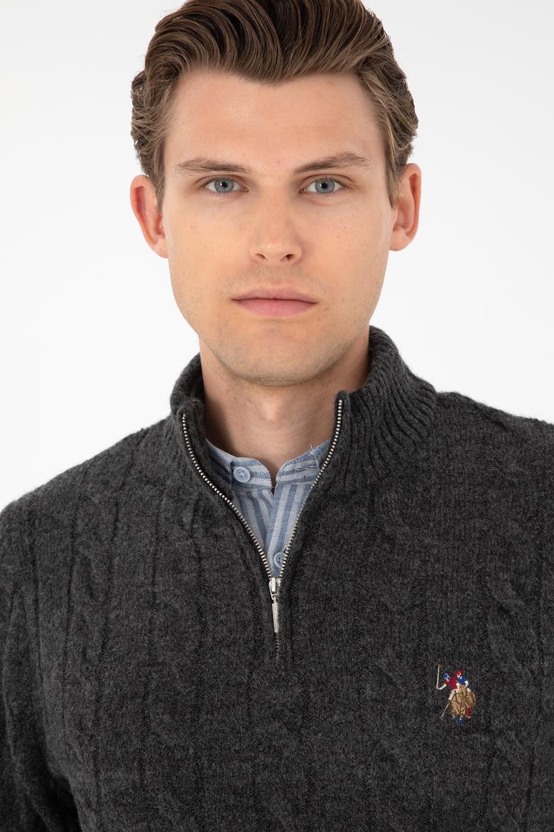 Erkek Antrasit Melanj Kazak - 50293140017