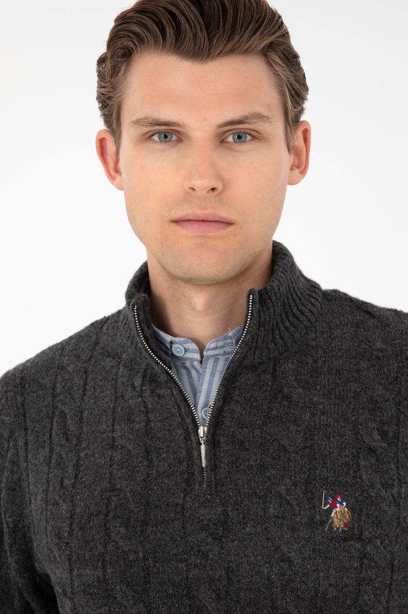 Erkek Antrasit Melanj Kazak