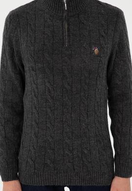 Erkek Antrasit Melanj Kazak - 50293140017