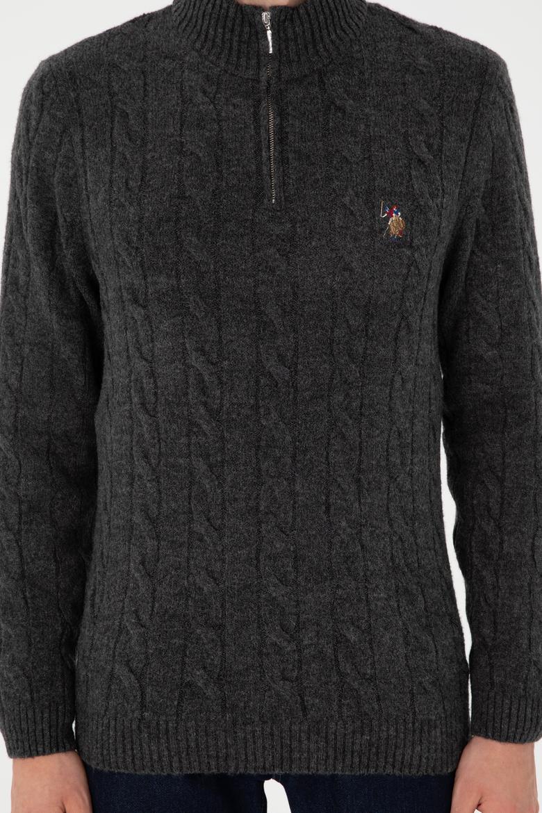 Erkek Antrasit Melanj Kazak - 50293140017