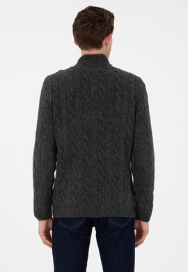 Erkek Antrasit Melanj Kazak - 50293140017