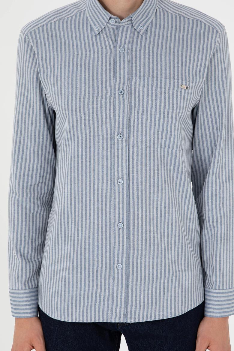 Erkek Açık Mavi Uzun Kollu Gömlek - 50292316012