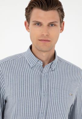 Erkek Açık Mavi Uzun Kollu Gömlek - 50292316012