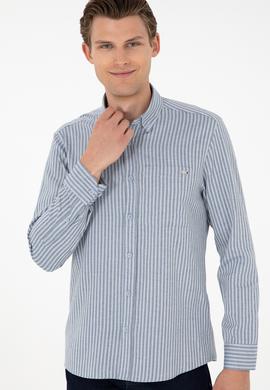 Erkek Açık Mavi Uzun Kollu Gömlek - 50292316012