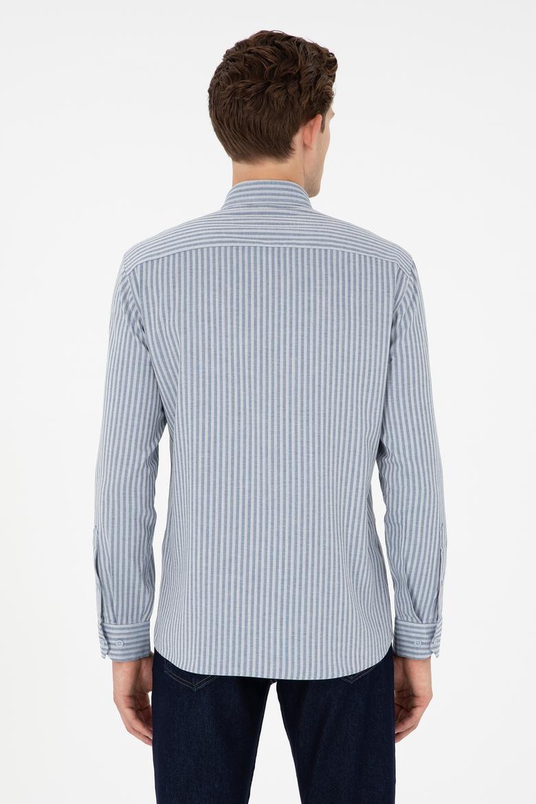 Erkek Açık Mavi Uzun Kollu Gömlek - 50292316012