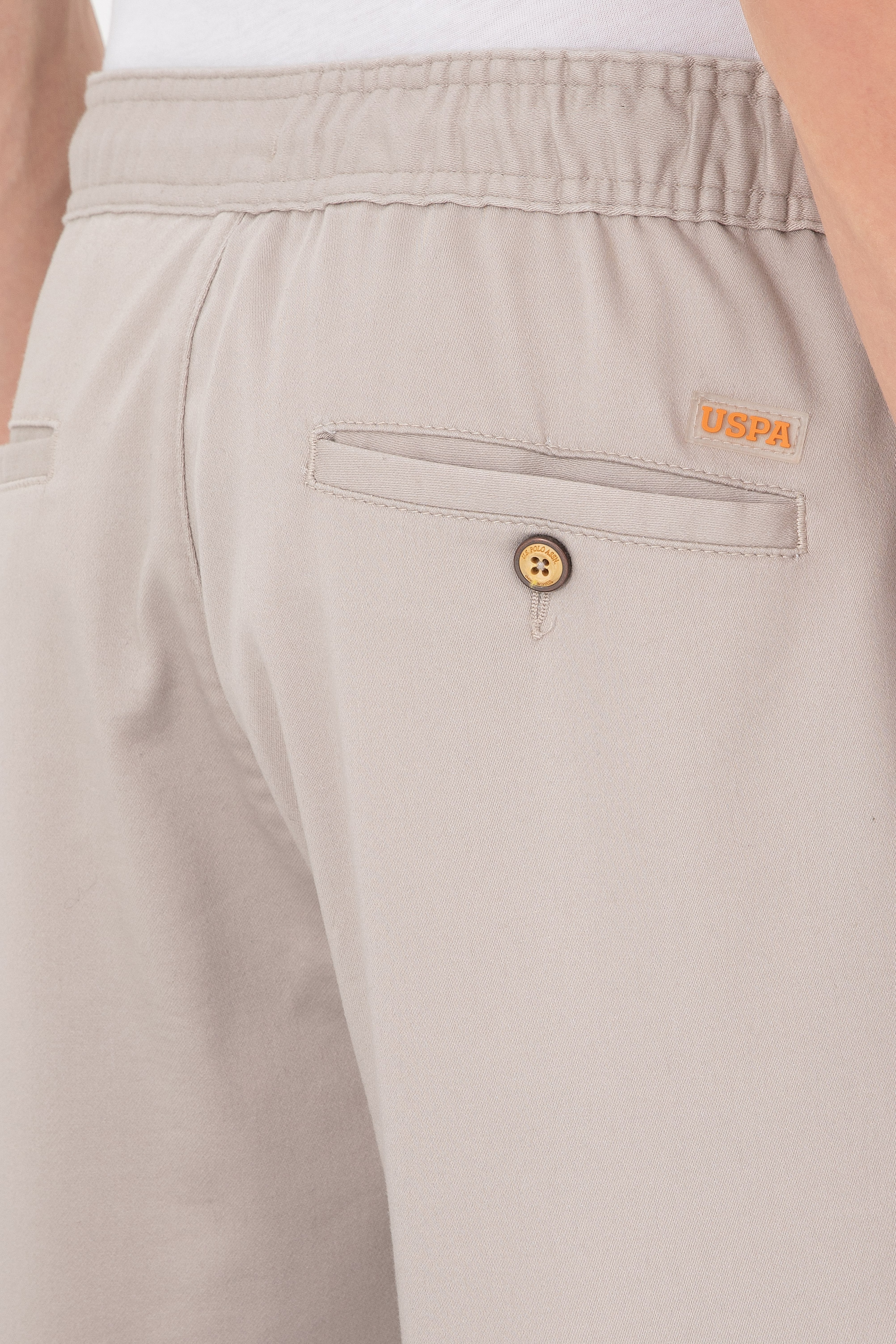 Erkek Jogger Fit Taş Kanvas Pantolon
