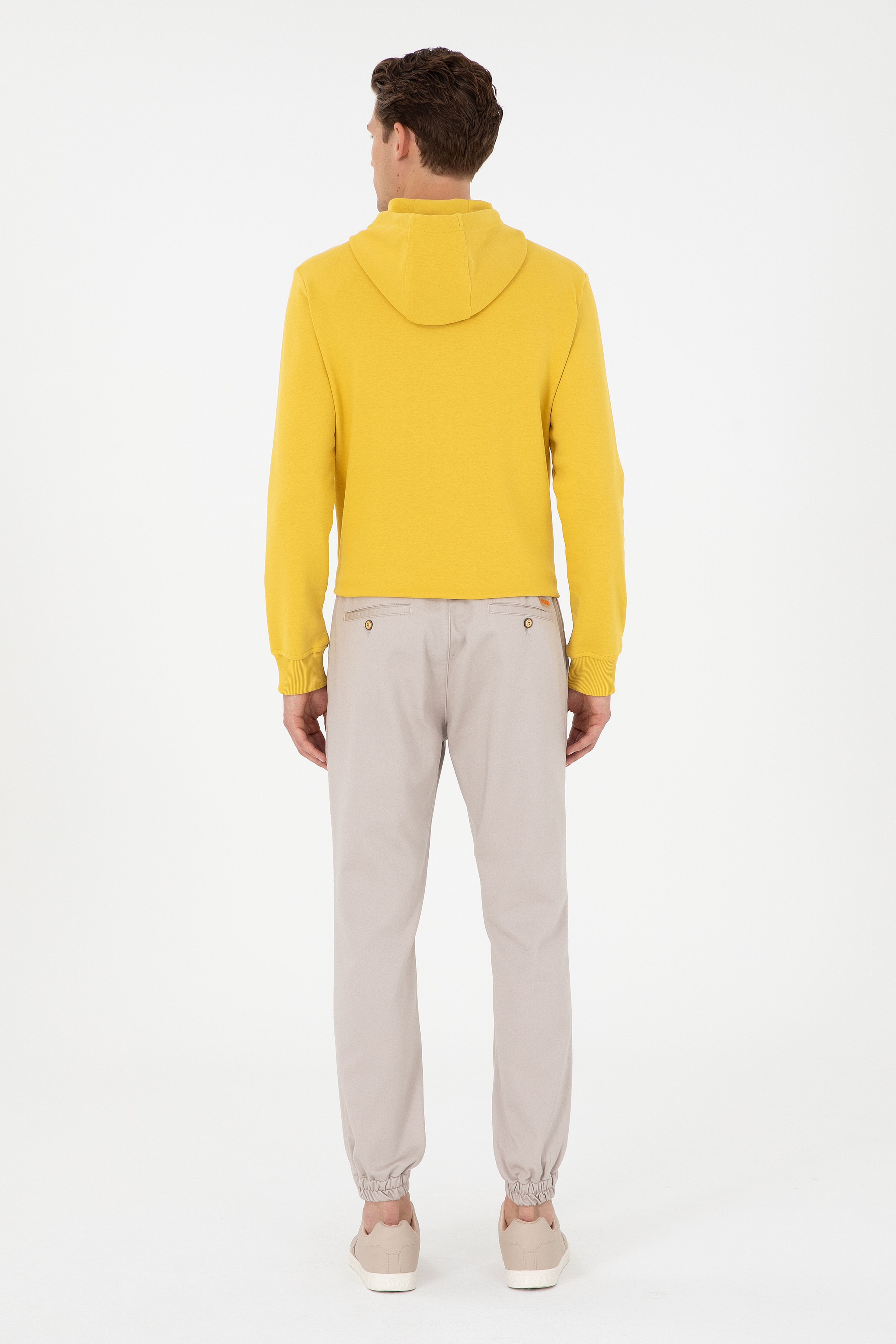 Erkek Jogger Fit Taş Kanvas Pantolon - Image 4
