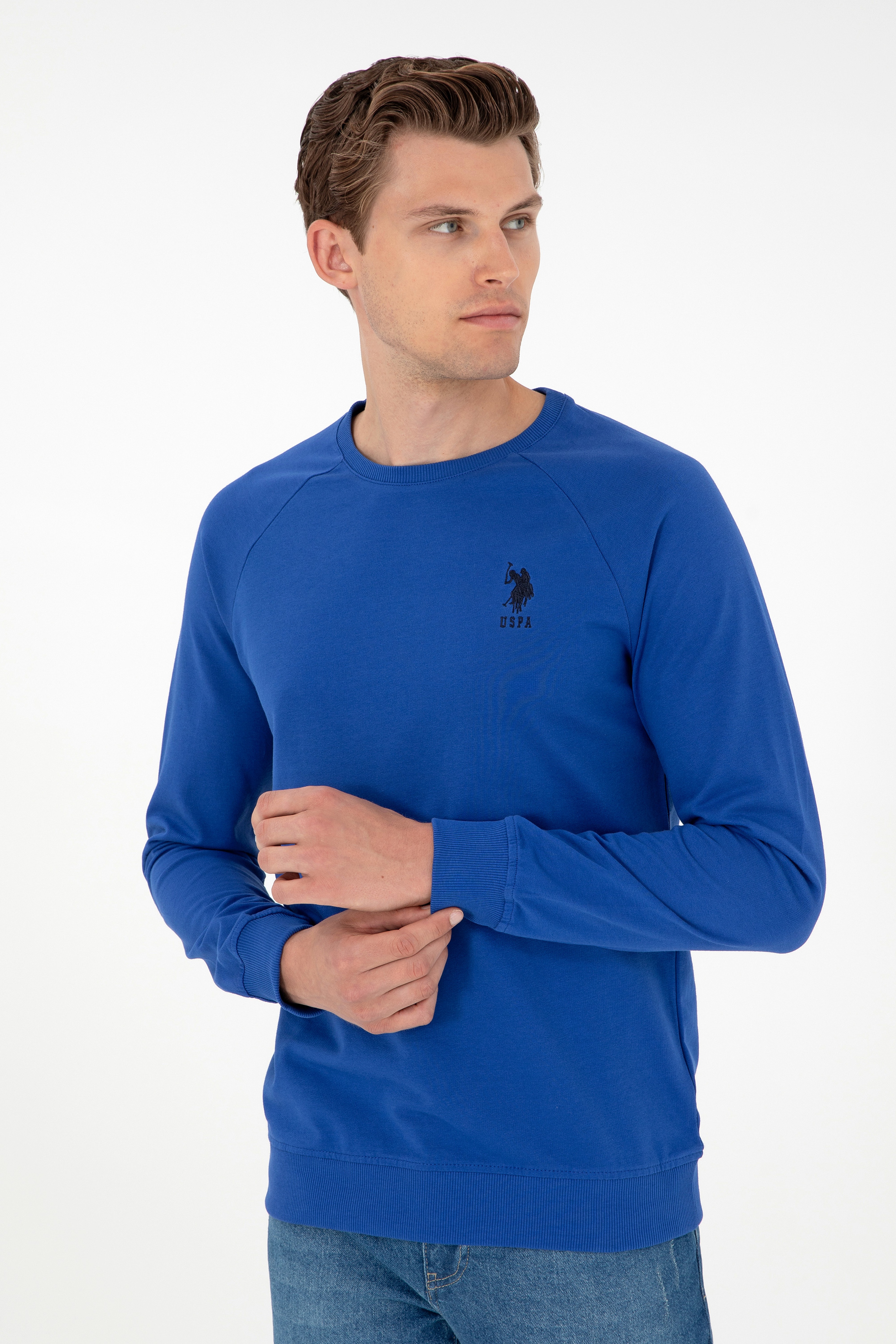 Erkek Saks Basic Sweatshirt