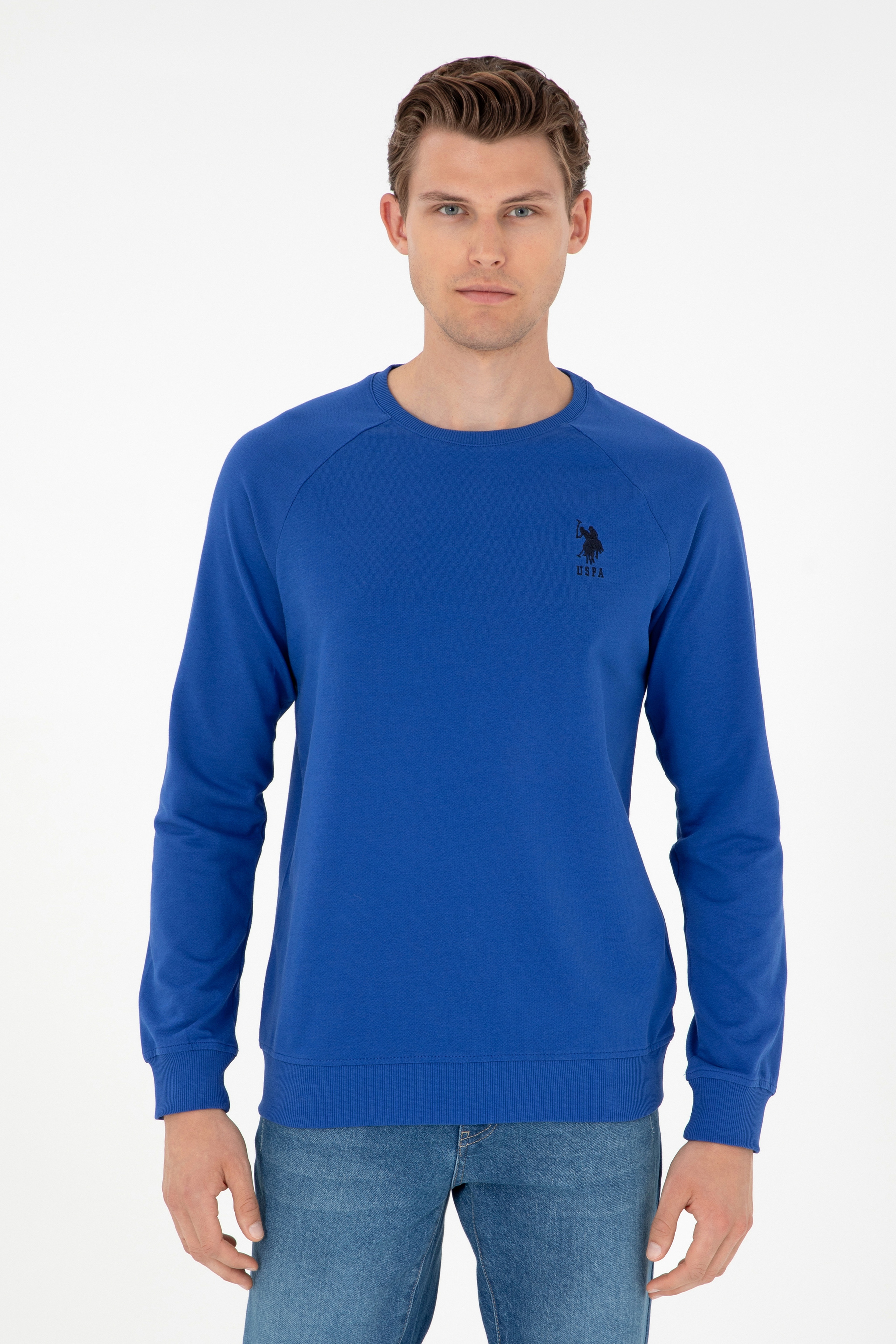 Erkek Saks Basic Sweatshirt - Image 1