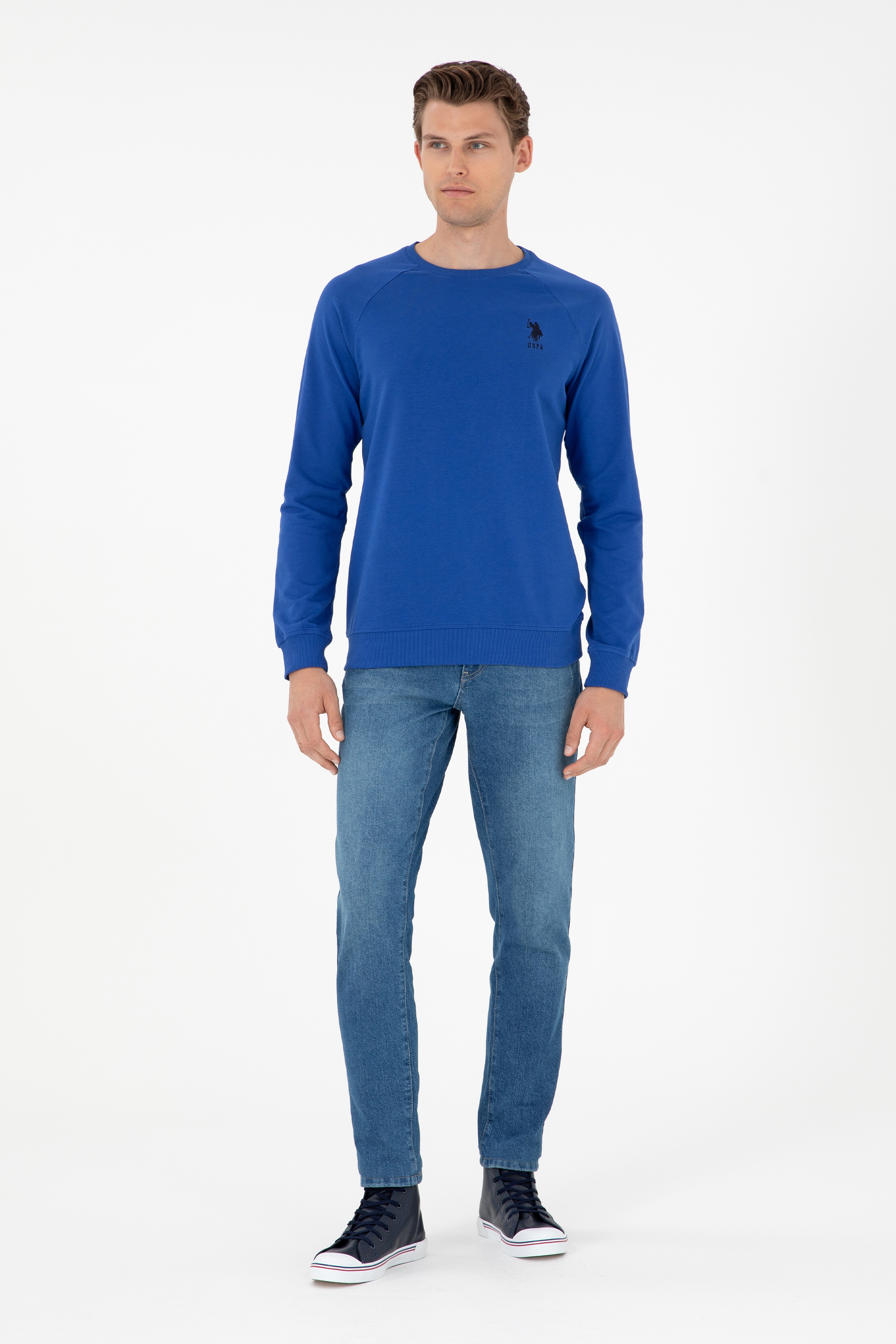 Erkek Saks Basic Sweatshirt - Image 4