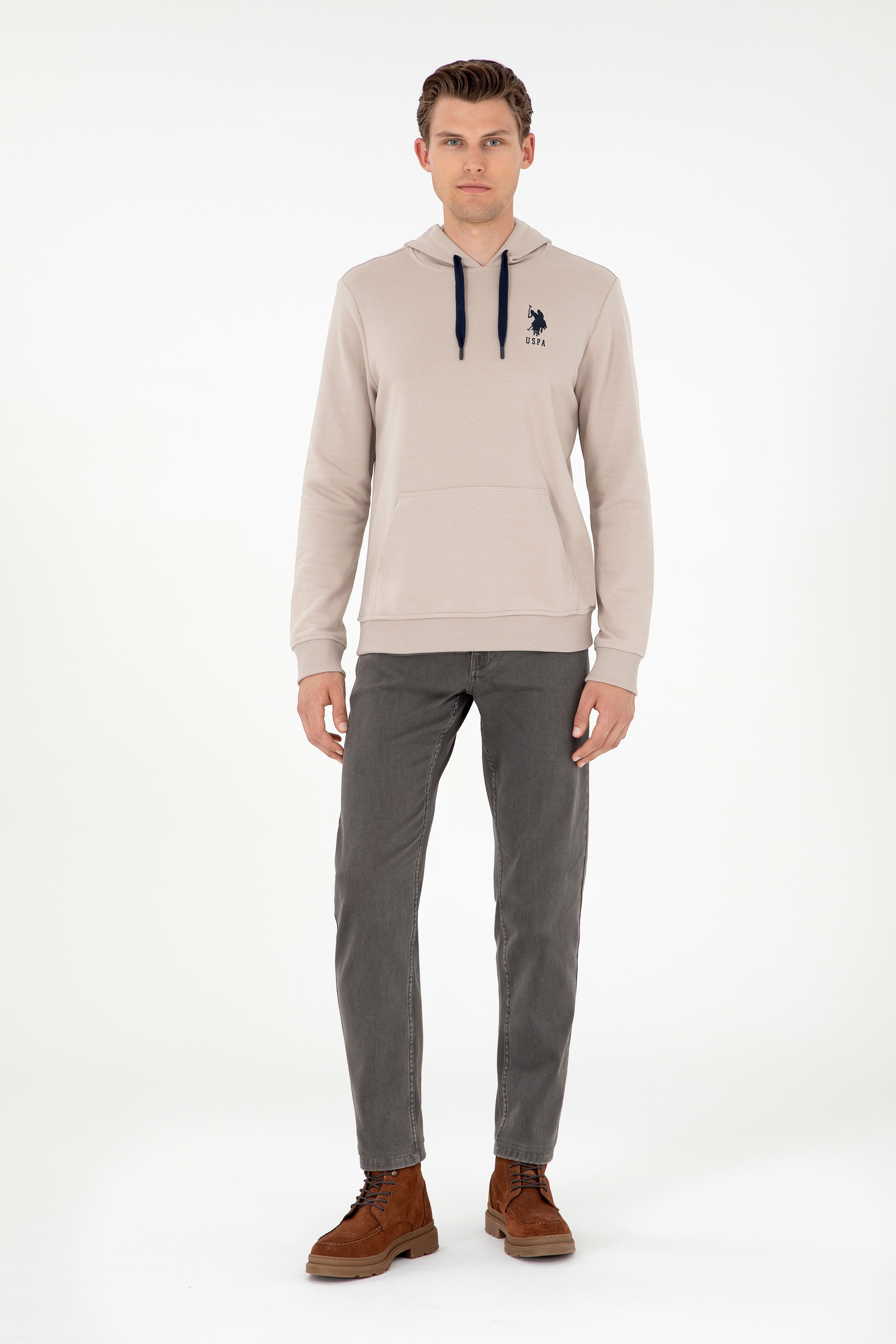 Erkek Taş Basic Sweatshirt