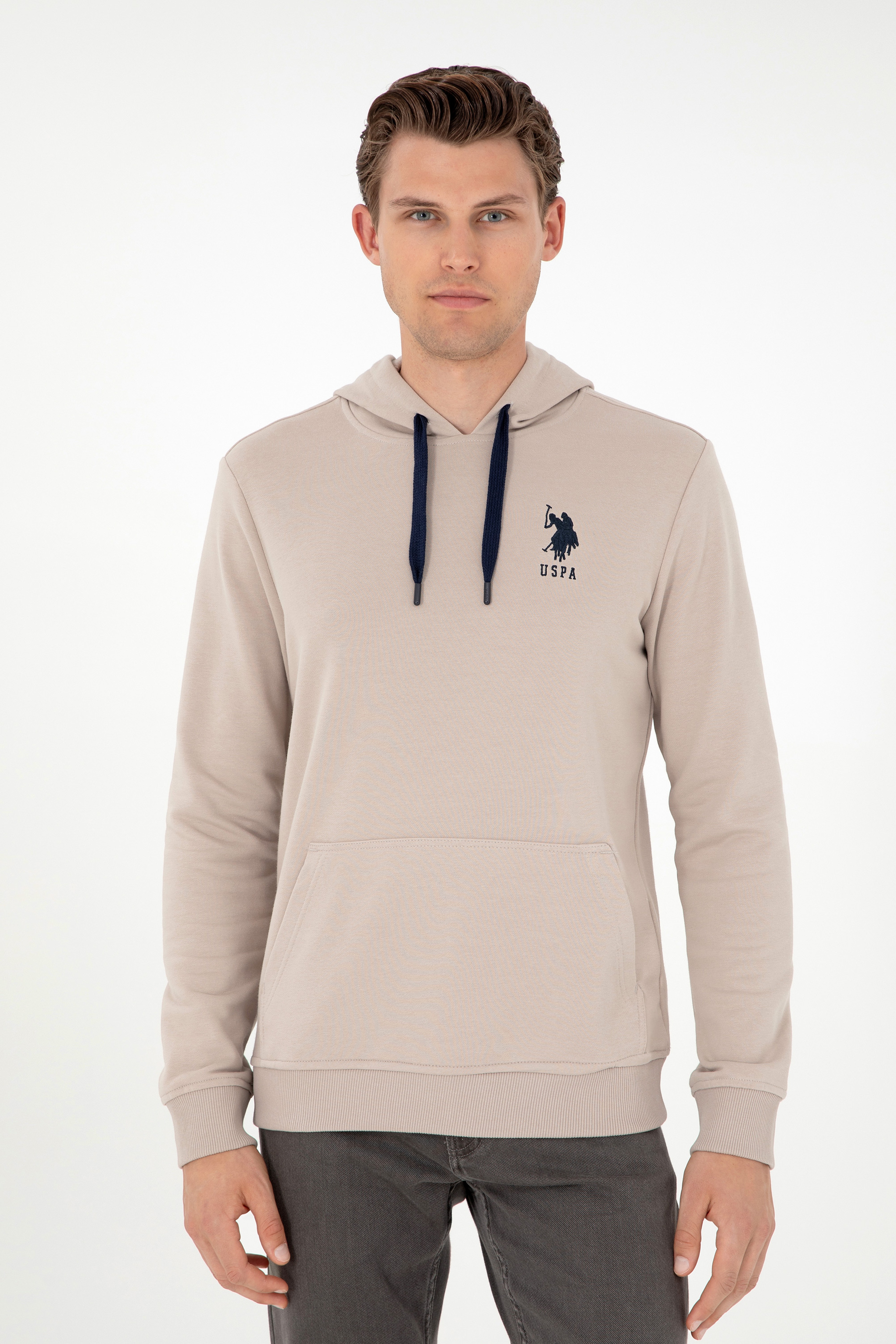 Erkek Taş Basic Sweatshirt - Image 3