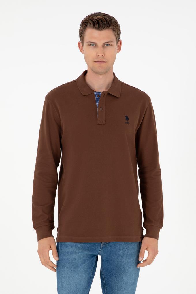 Erkek Kahverengi Basic Sweatshirt