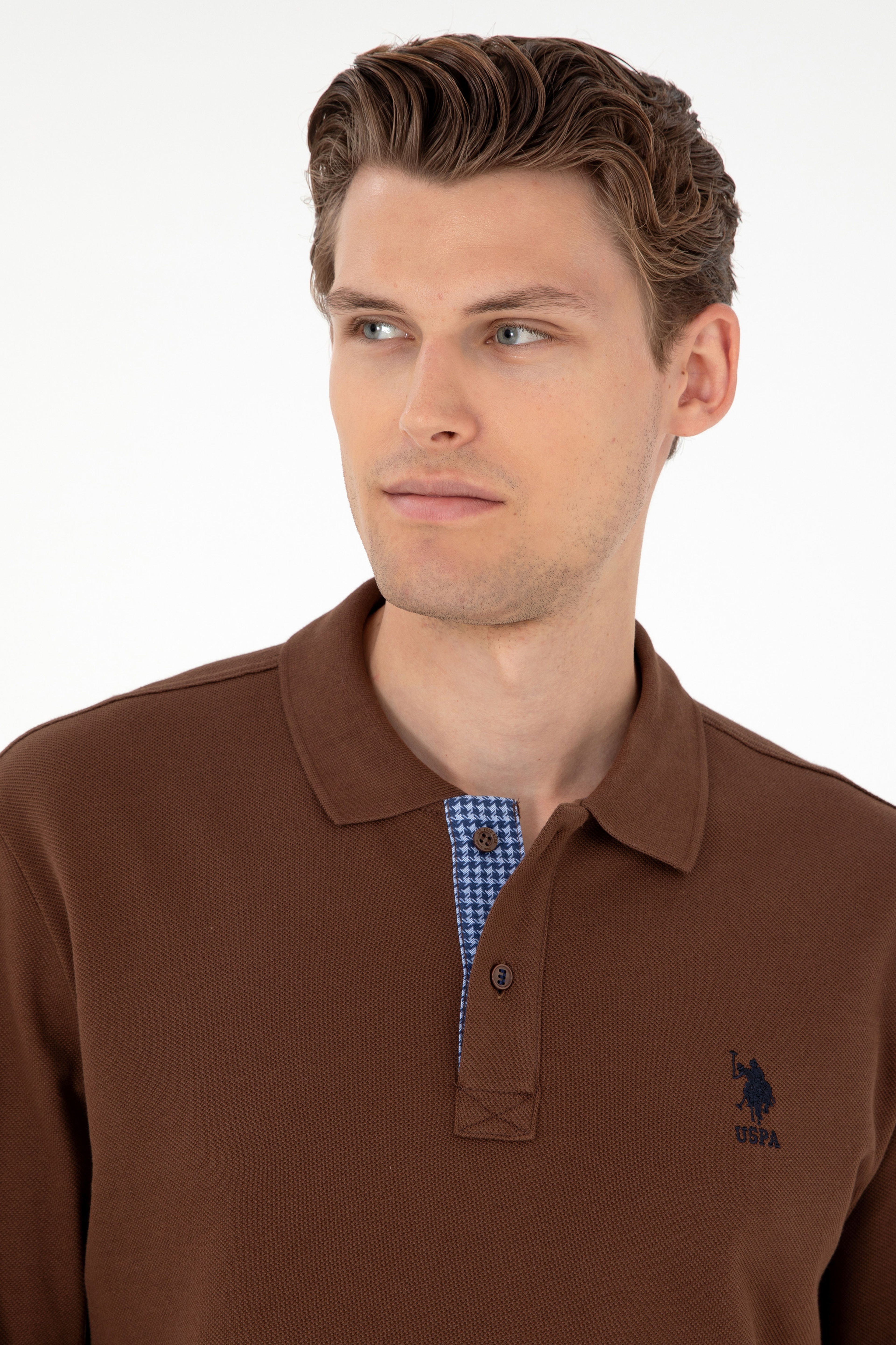 Erkek Kahverengi Basic Sweatshirt - Image 2