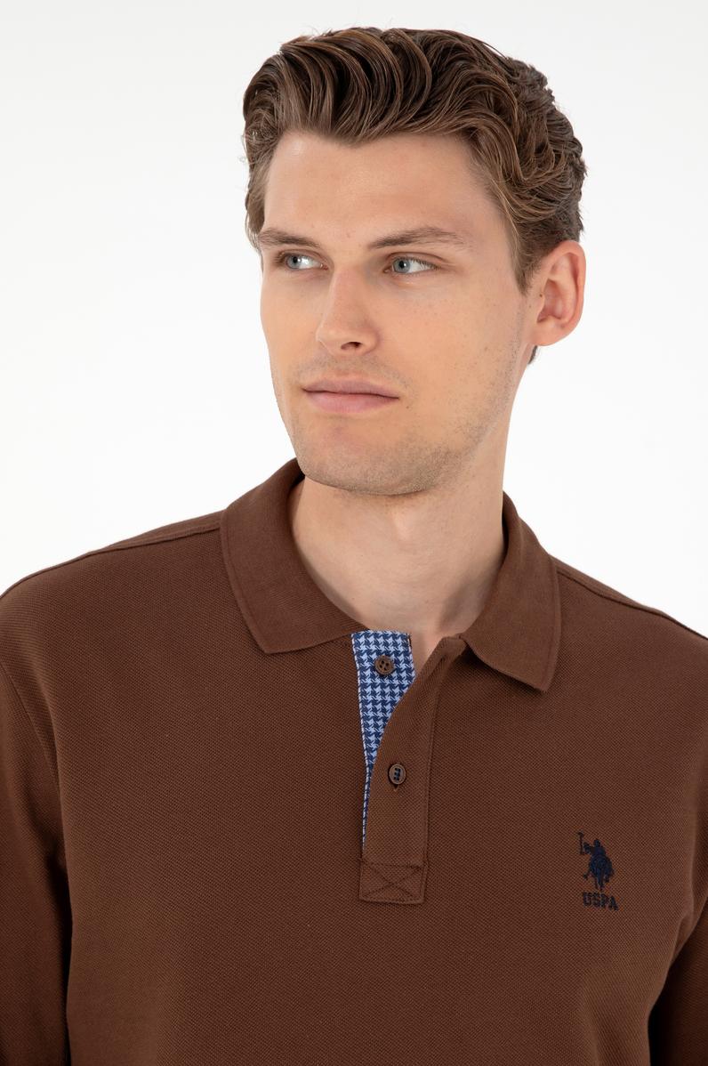 Erkek Kahverengi Basic Sweatshirt