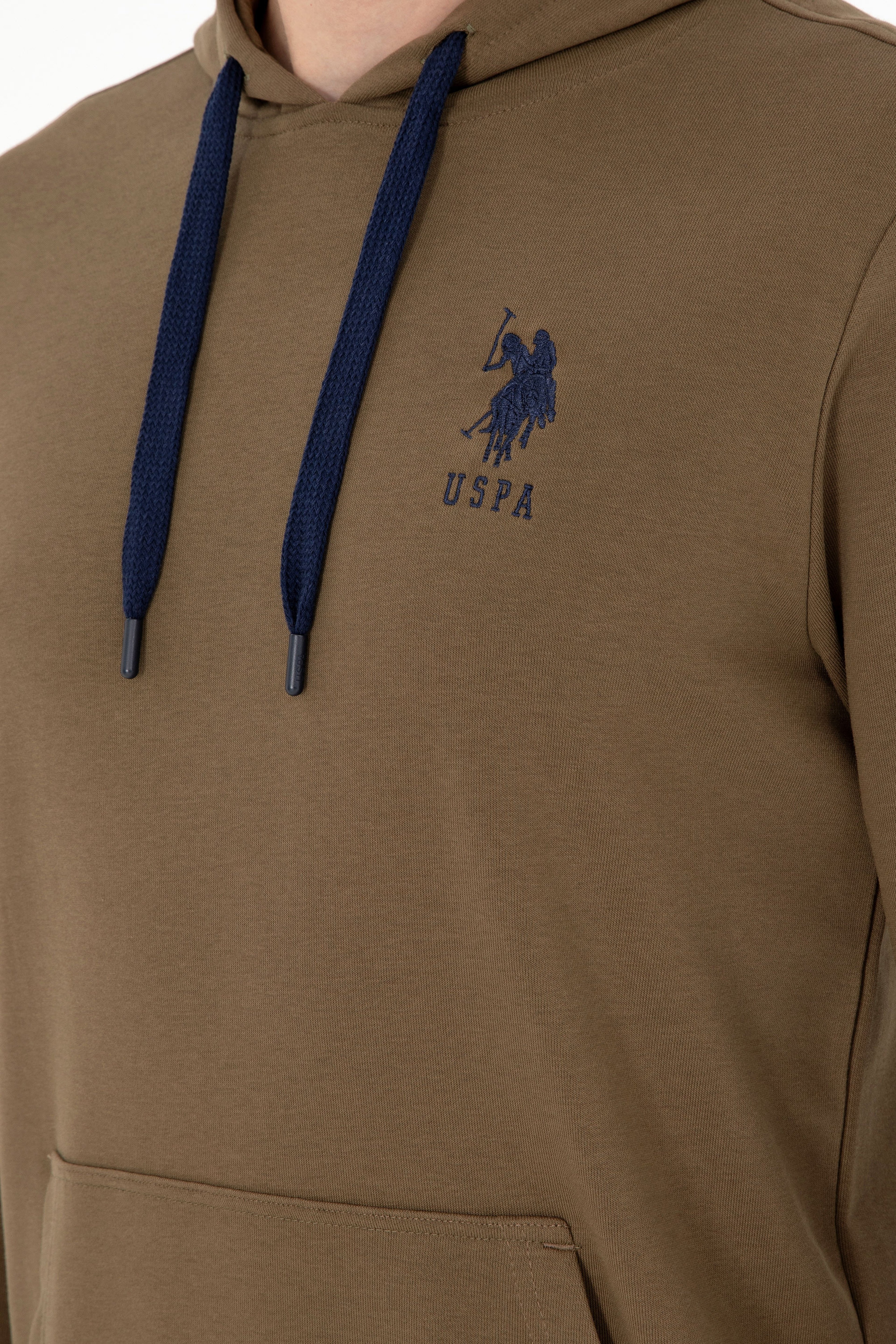 Erkek Haki Basic Sweatshirt