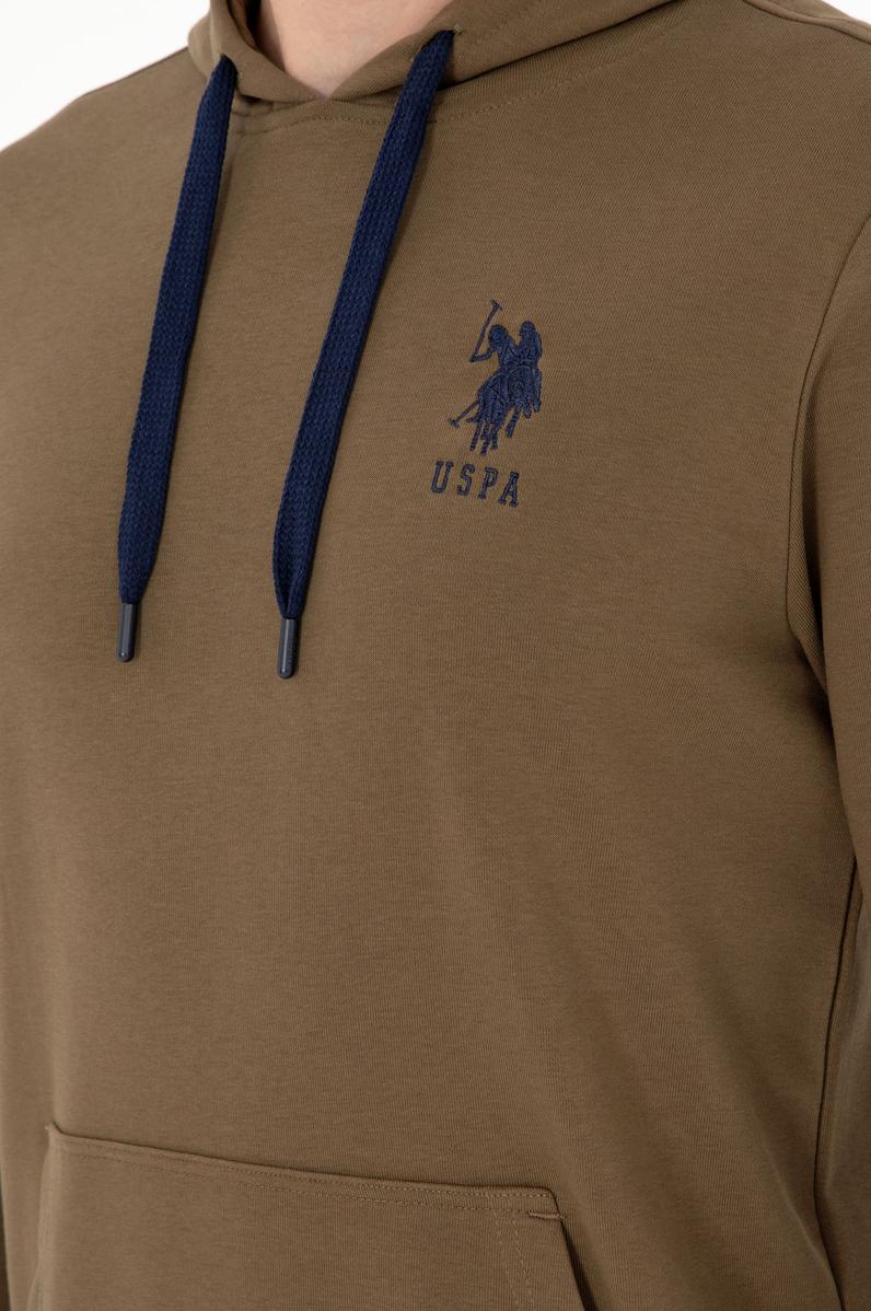 Erkek Haki Basic Sweatshirt