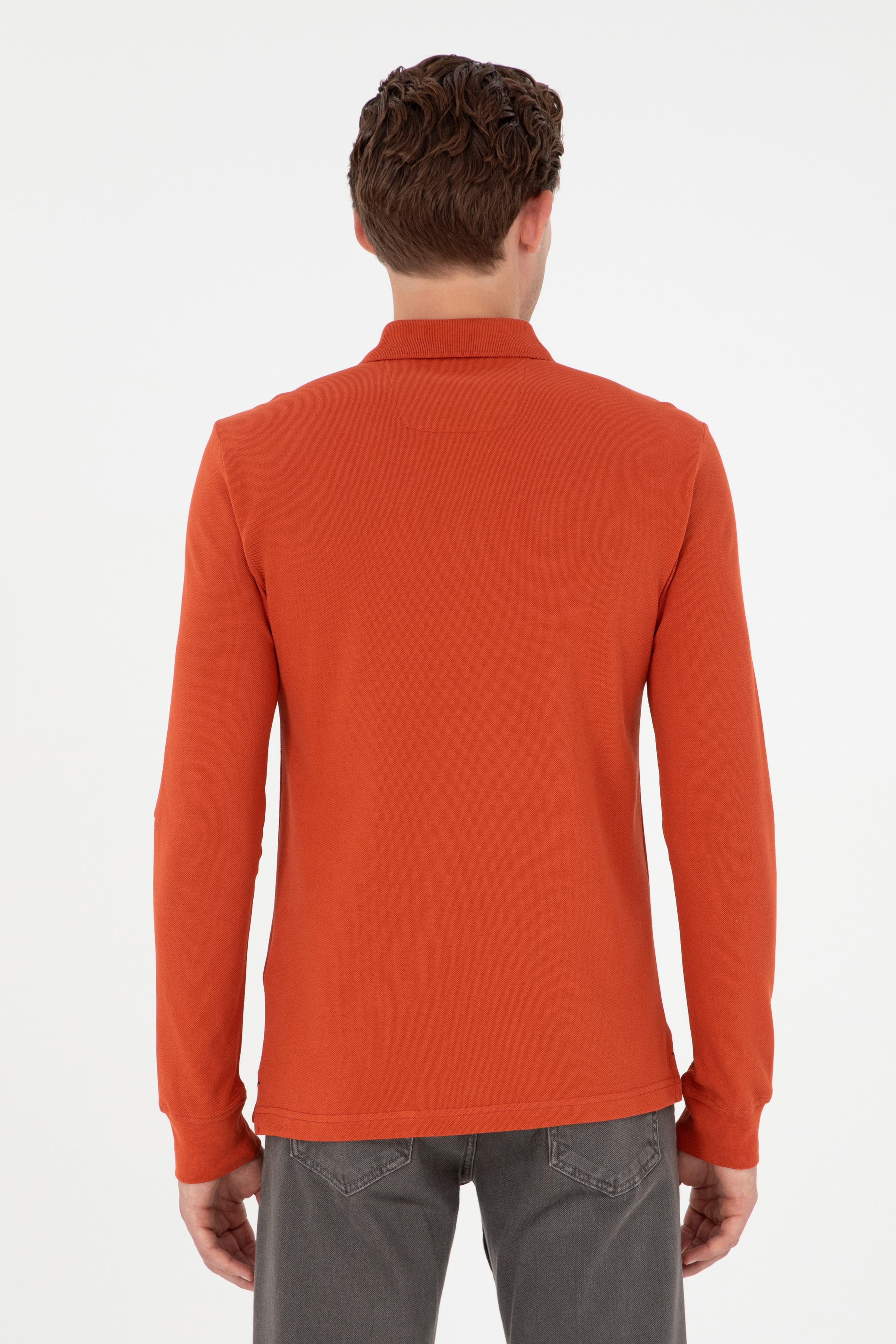 Erkek Kiremit Basic Sweatshirt - Image 5