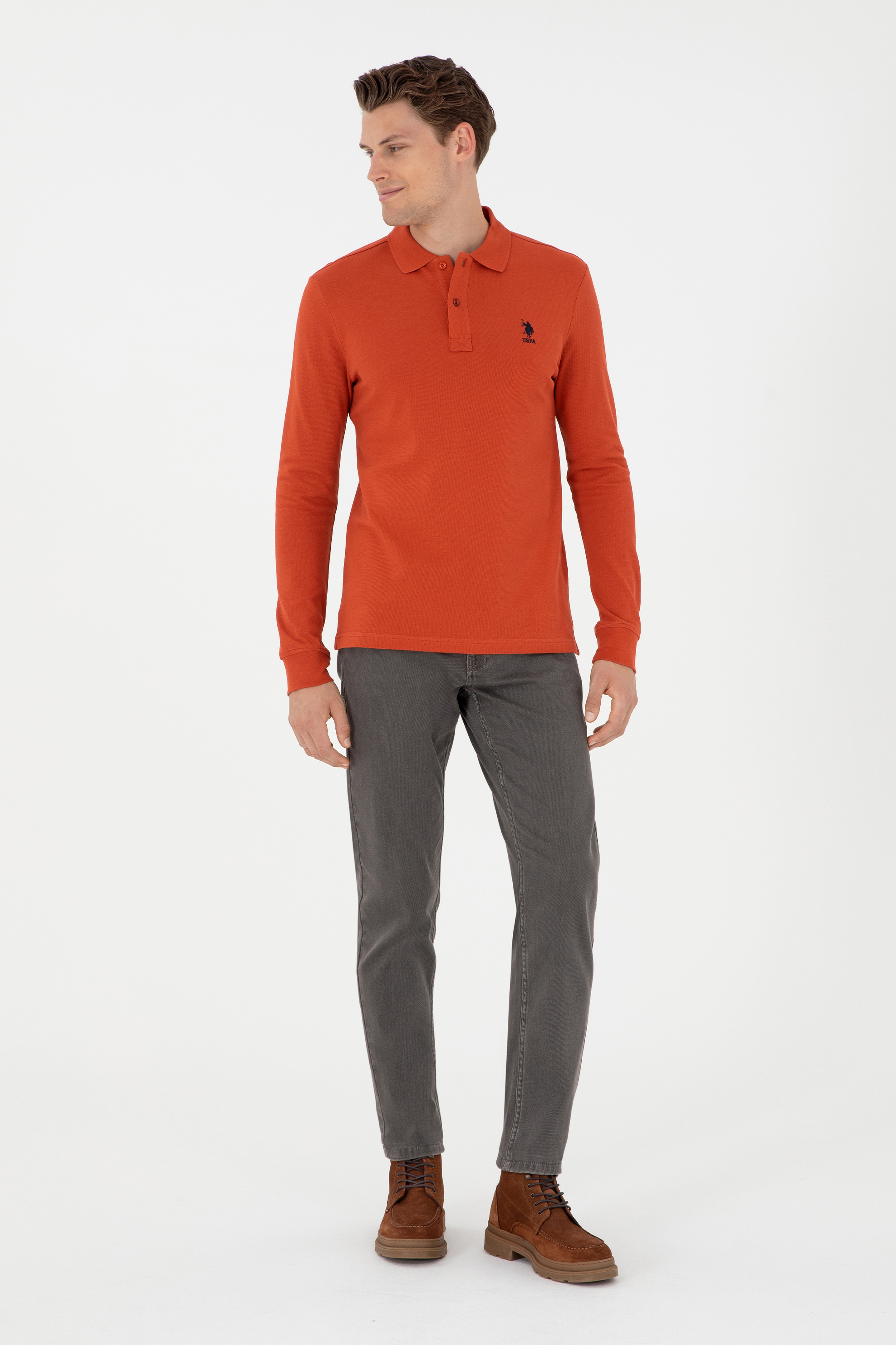 Erkek Kiremit Basic Sweatshirt - Image 4