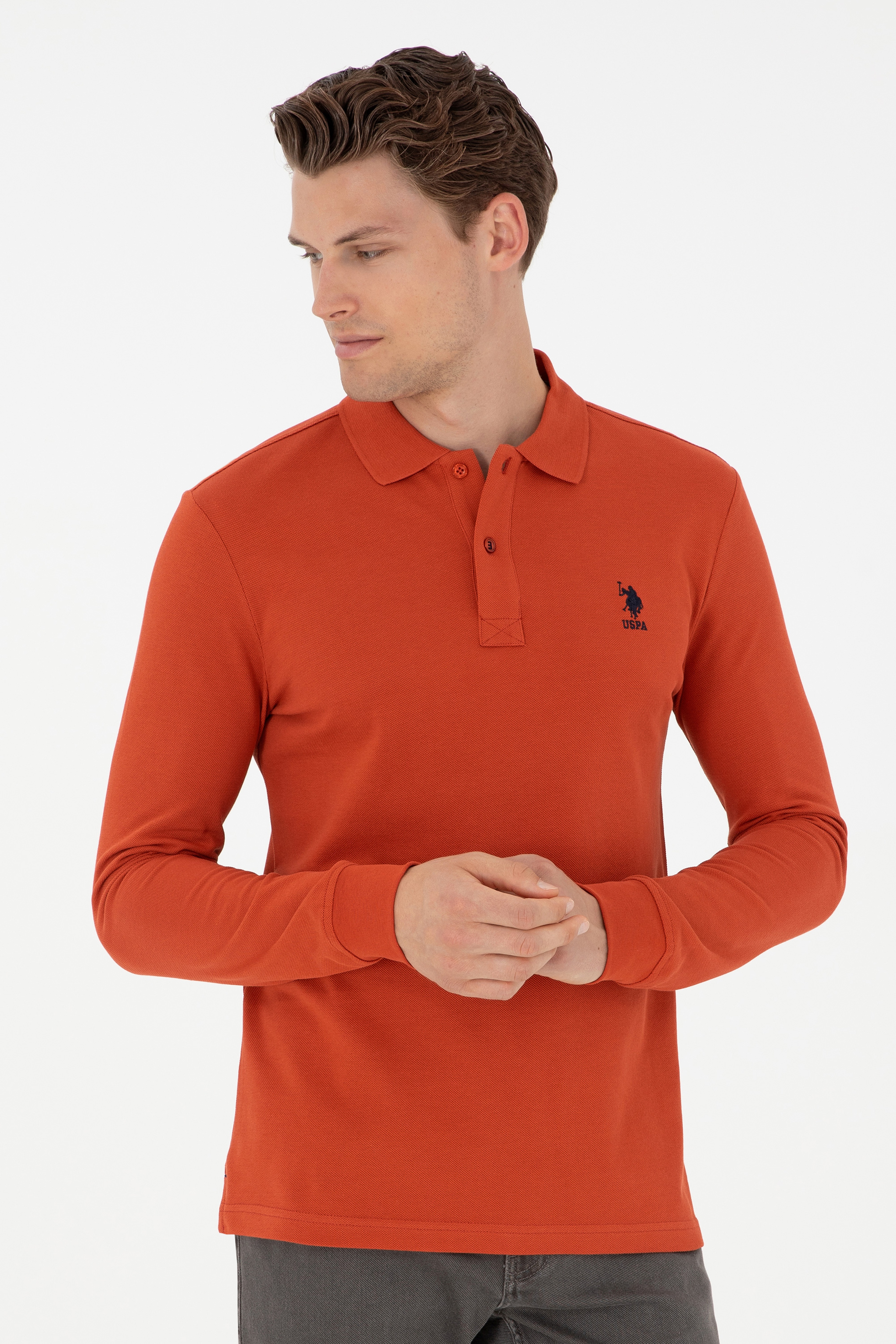 Erkek Kiremit Basic Sweatshirt