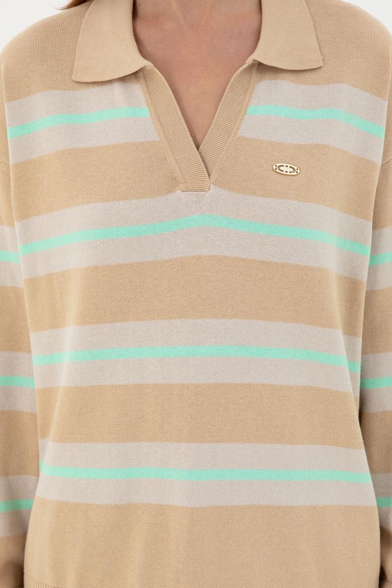 Kadın Kum Polo Yaka Kazak - 50297089014