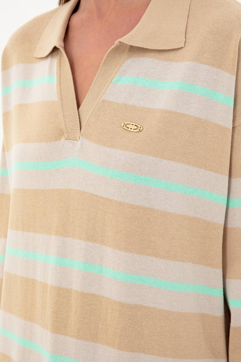 Kadın Kum Polo Yaka Kazak - 50297089014