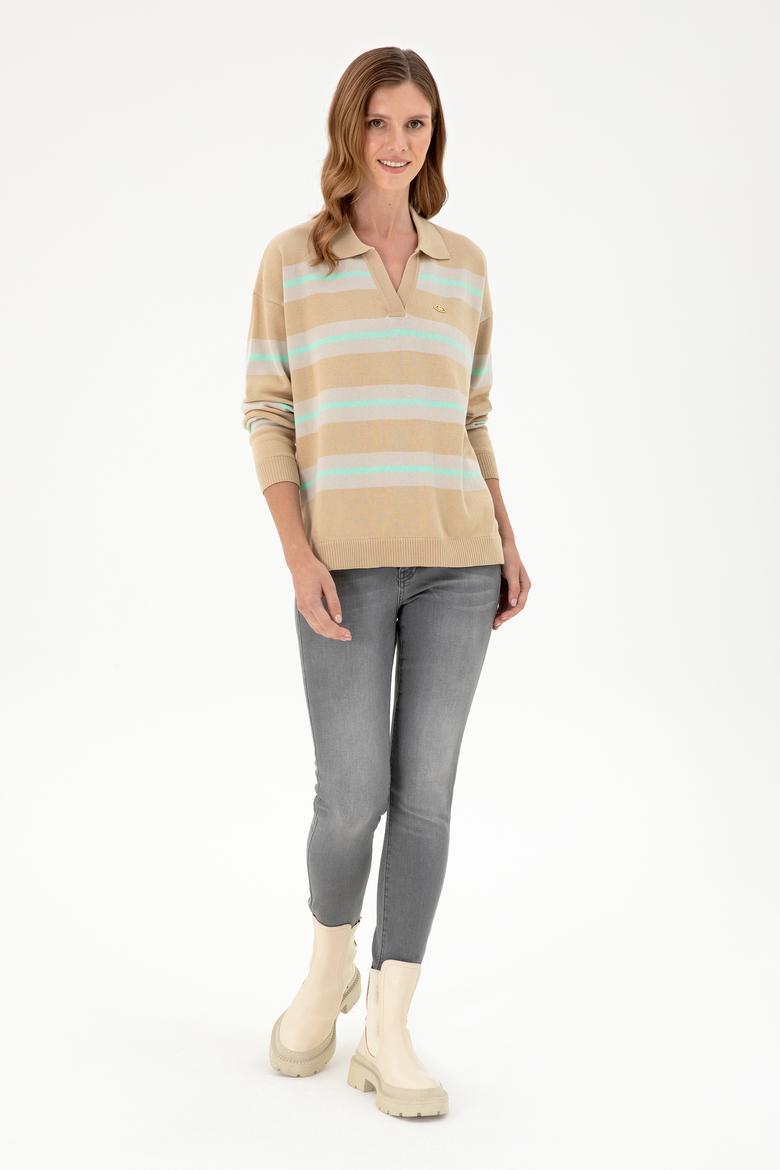 Kadın Kum Polo Yaka Kazak - 50297089014