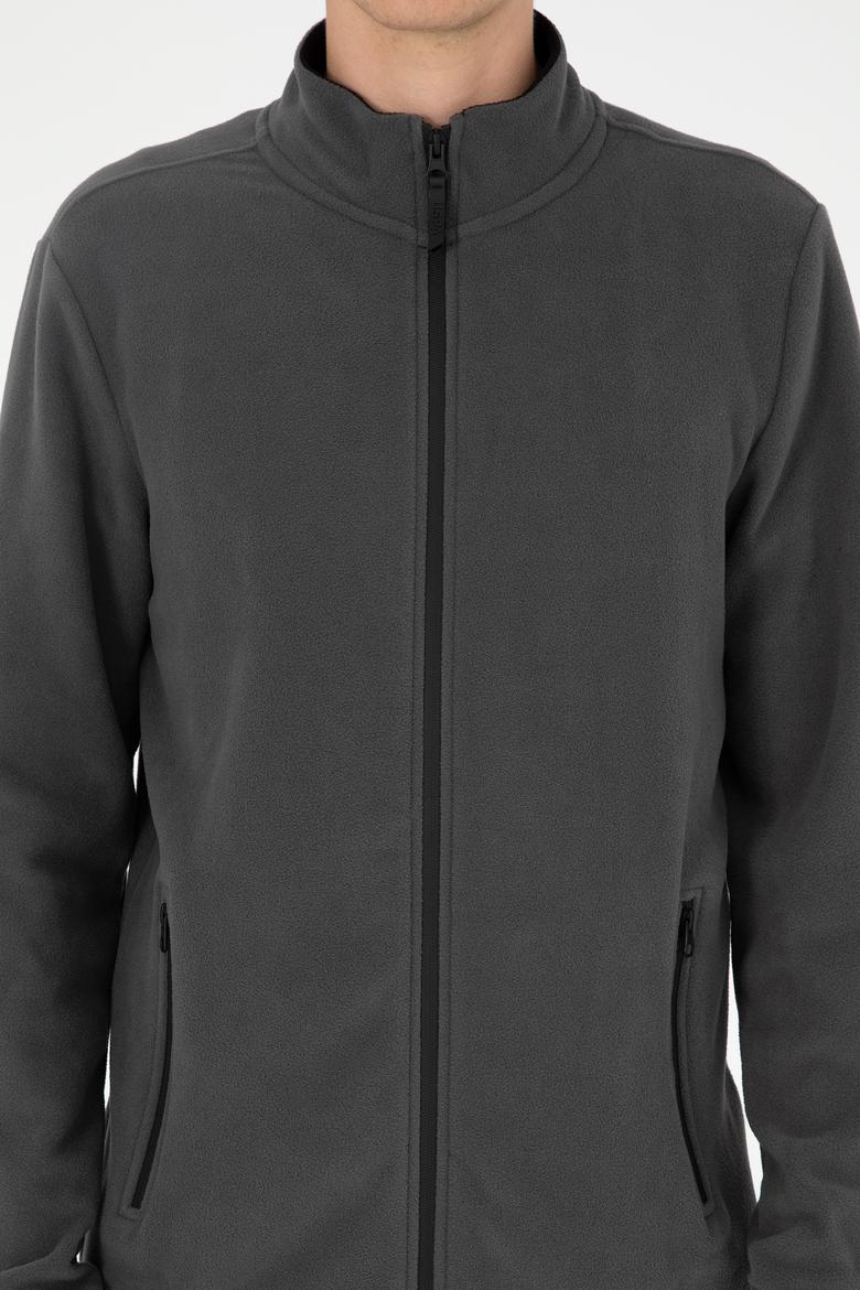 Erkek Antrasit Basic Polar Hırka - 50298066001