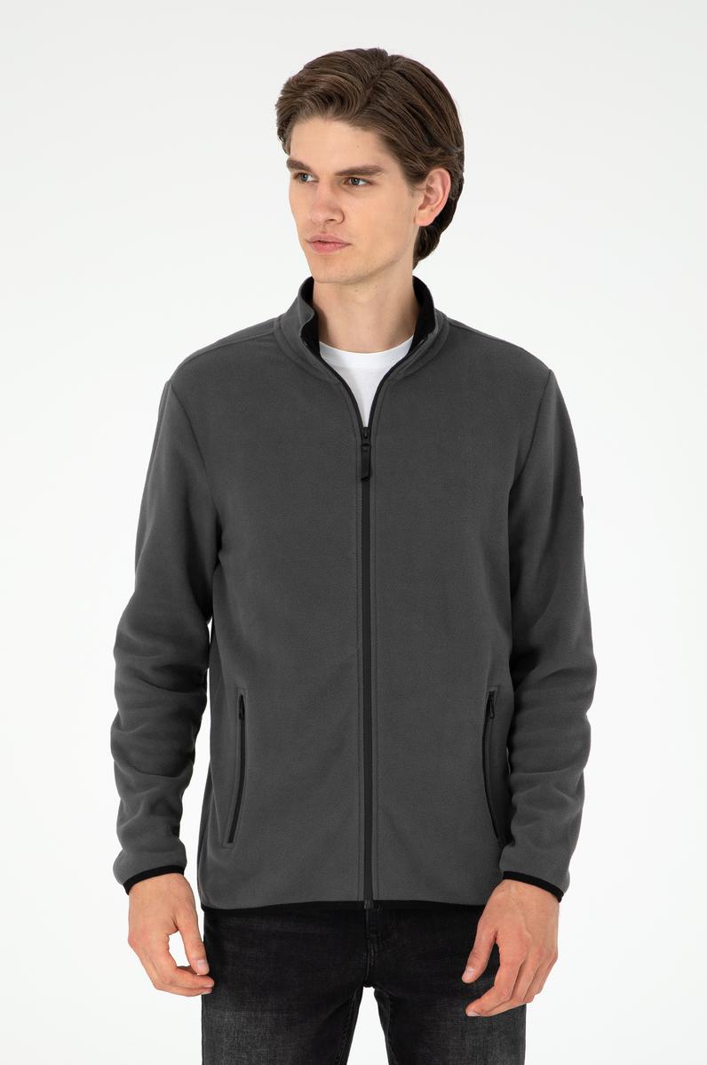 Erkek Antrasit Basic Polar Hırka