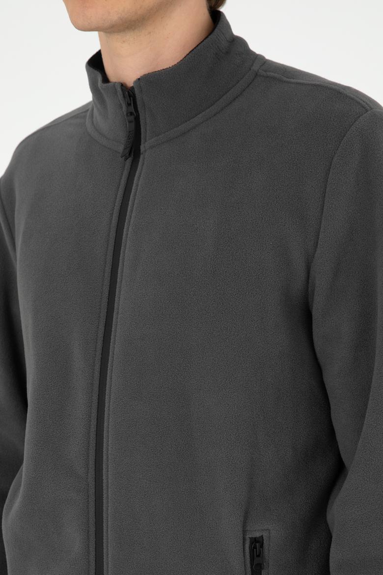 Erkek Antrasit Basic Polar Hırka - 50298066001