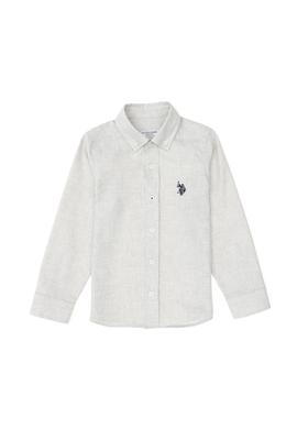 Erkek Çocuk Bej Uzun Kollu Basic Gömlek - 50297386068