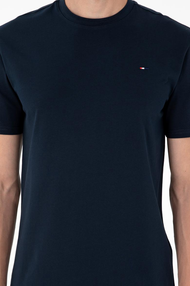 Erkek Koyu Lacivert Basic Tişört - 50297445046