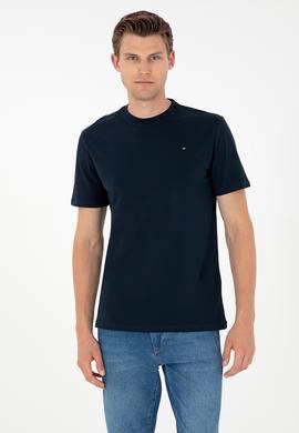 Erkek Koyu Lacivert Basic Tişört - 50297445046