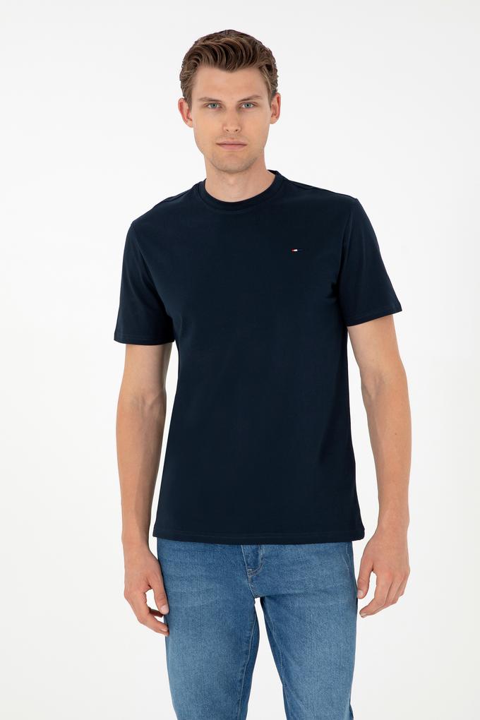 Erkek Koyu Lacivert Basic Tişört