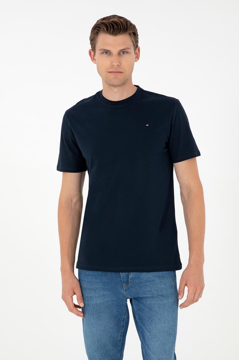 Erkek Koyu Lacivert Basic Tişört