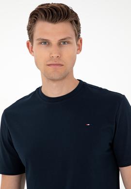 Erkek Koyu Lacivert Basic Tişört - 50297445046