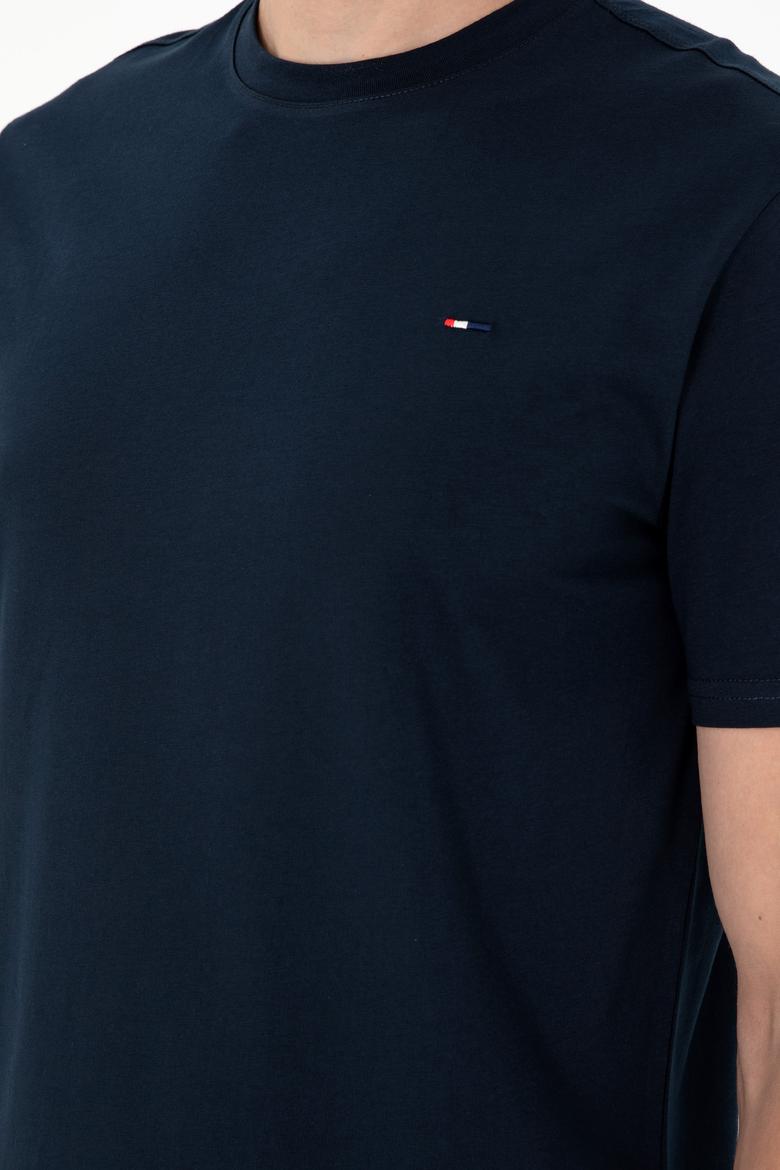 Erkek Koyu Lacivert Basic Tişört - 50297445046